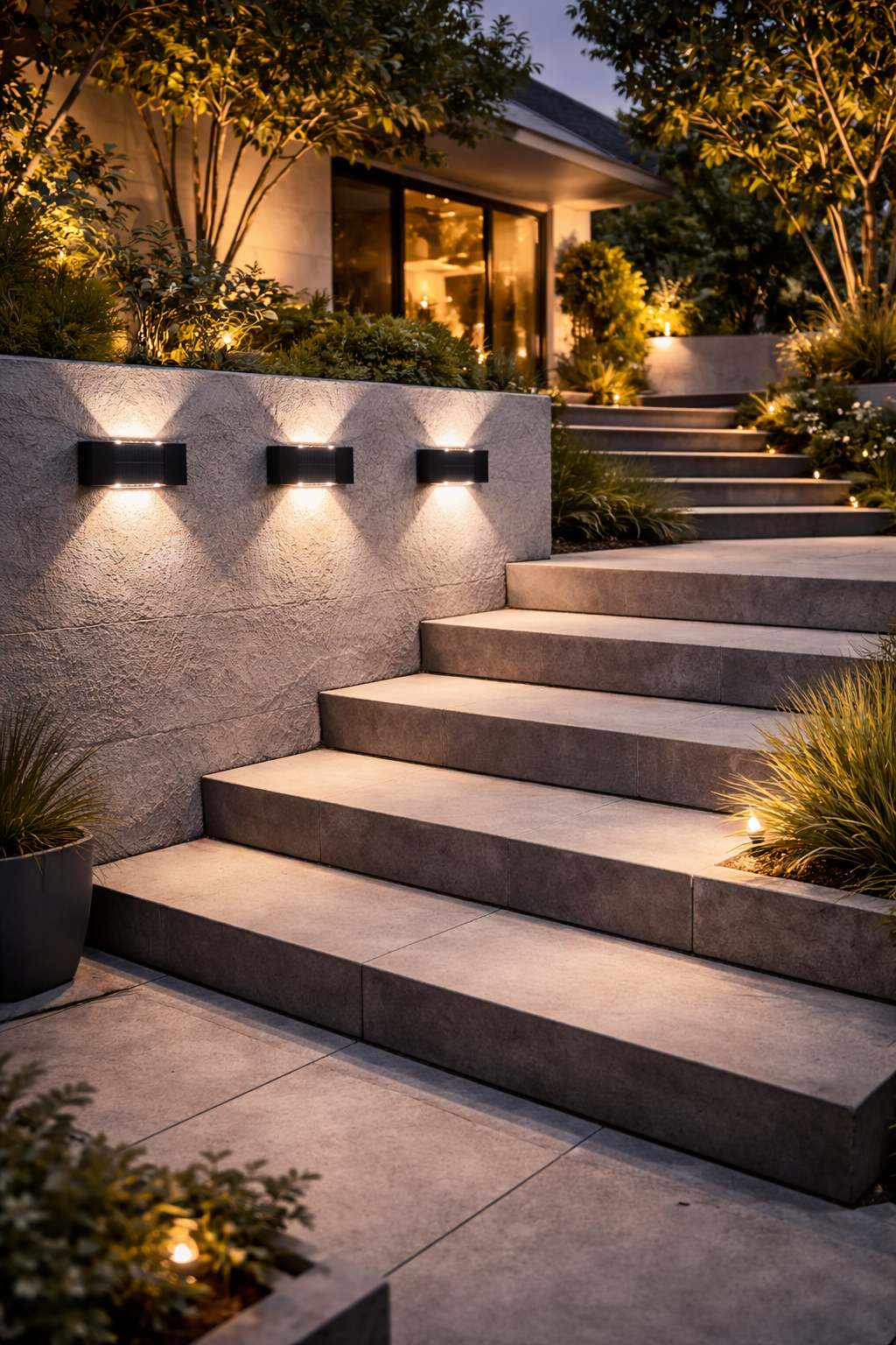 Premium Solar Outdoor Wall Lights Waterproof LED Up Down Lighting for Modern Garden Patio and Fence