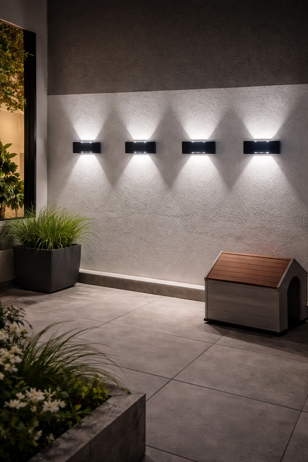 Premium Solar Outdoor Wall Lights Waterproof LED Up Down Lighting for Modern Garden Patio and Fence